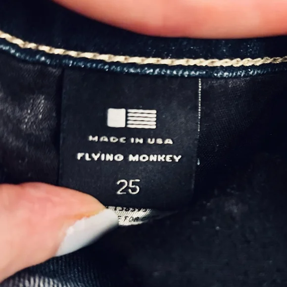 Flying Monkey Low Rise Denim Micro Shorts Size 25 - Picture 4 of 6
